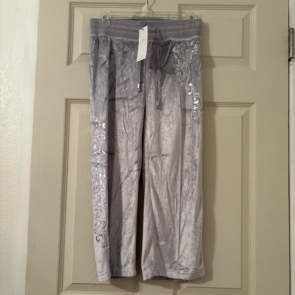 NWT BCBGMAXAZRIA Purple Velour Tracksuit - Picture 6 of 8